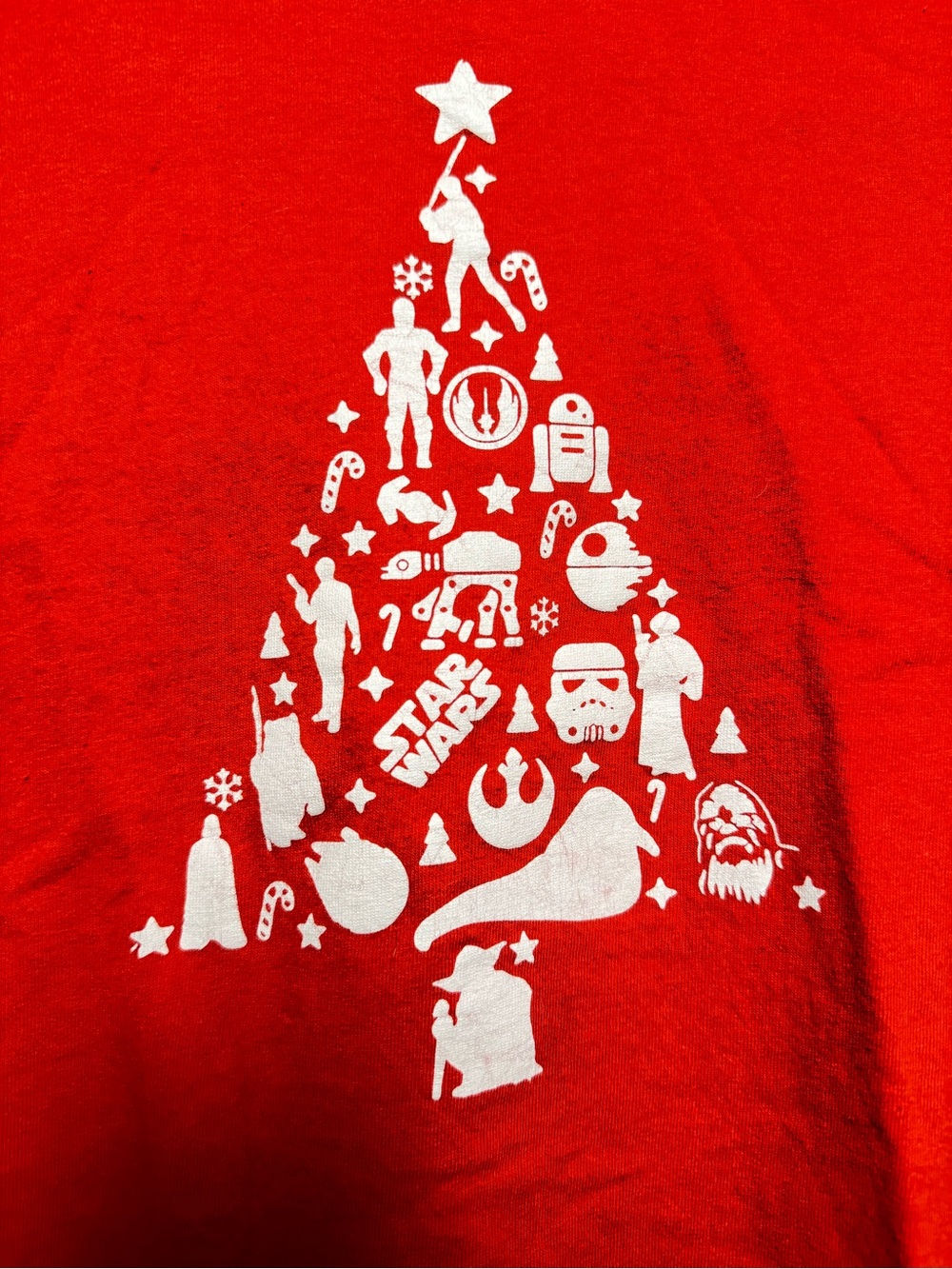 Star Wars Christmas 🎄 tee in red adult large